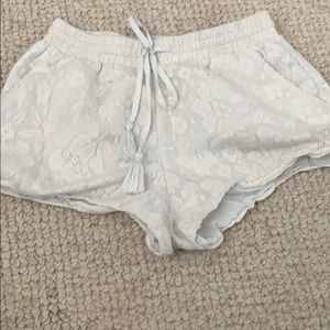 White flowy shorts